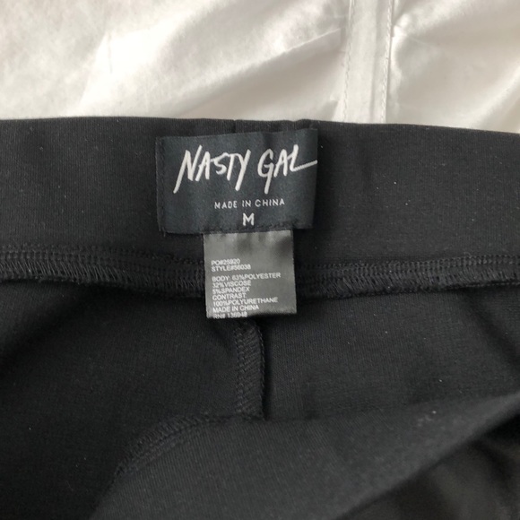 EUC LIKE NEW Nasty Gal Faux Real black leather leggings - Picture 5 of 6